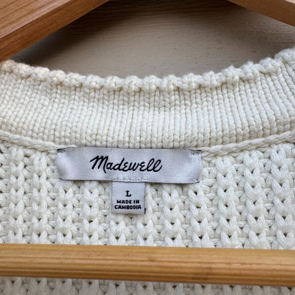 Madewell Cutaway Sweater Vest size L